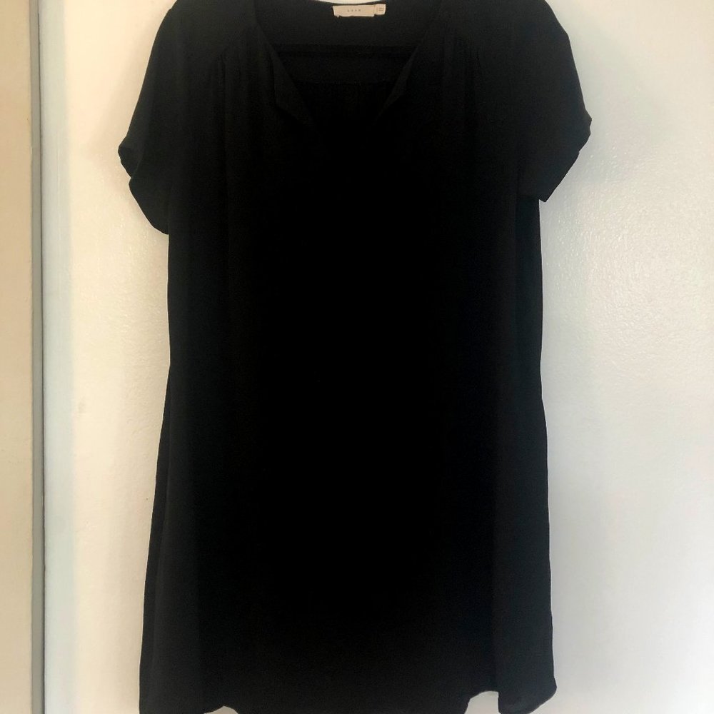 Mini Short Sleeved Black Dress
